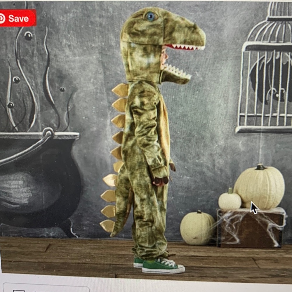 Pottery barn kids T. rex costume 3t